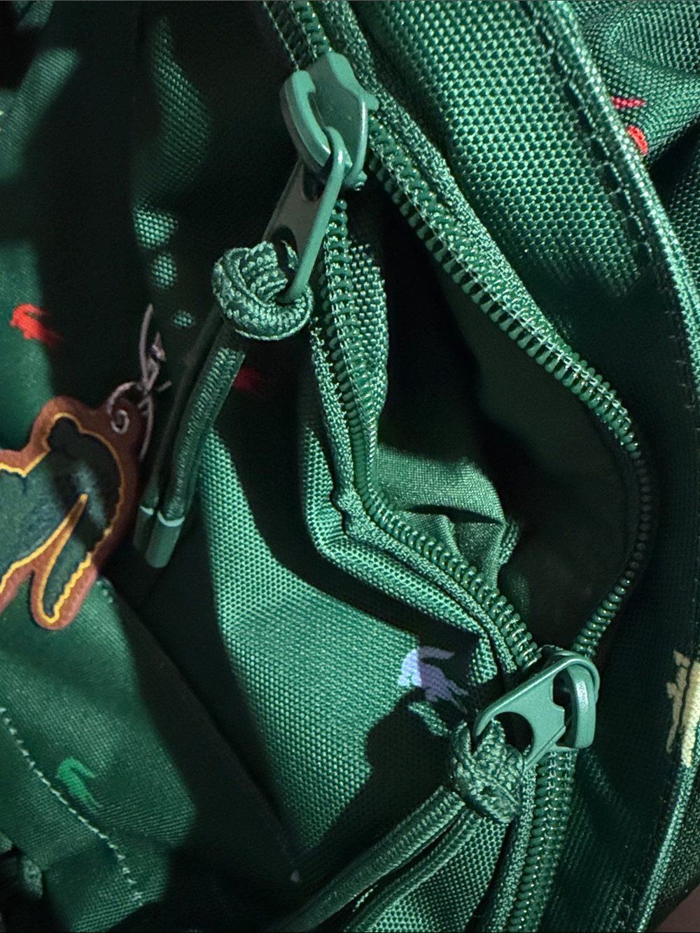 Lacoste Forest Green Backpack with Multicolor Croc Embroidery - Picture 14 of 14